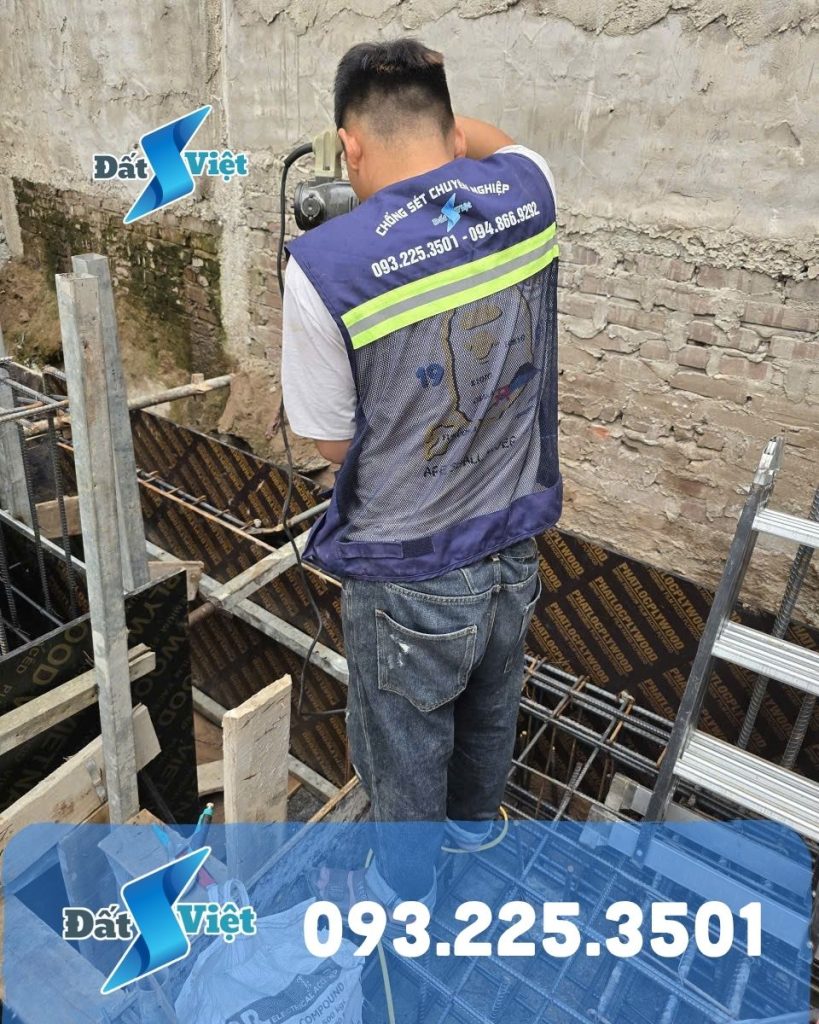 Đóng cọc tiếp địa chống sét tại Phủ Lý Ninh Bình