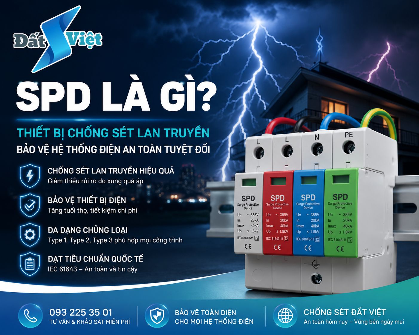 SPD là gì? Thiết bị chống sét lan truyền | Chống Sét Đất Việt