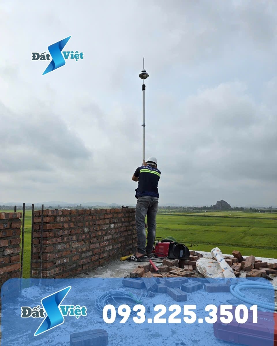 Thi công chống sét nhà dân 2 tầng tại Bát Tràng Hà Nội