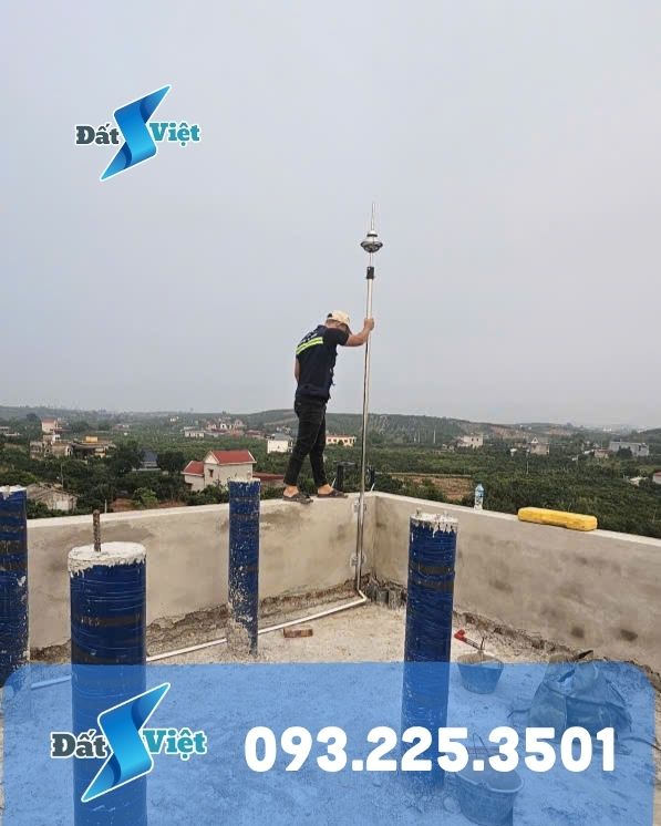 Thi công chống sét nhà mái bằng 2 tầng tại Tam Điệp Ninh Bình