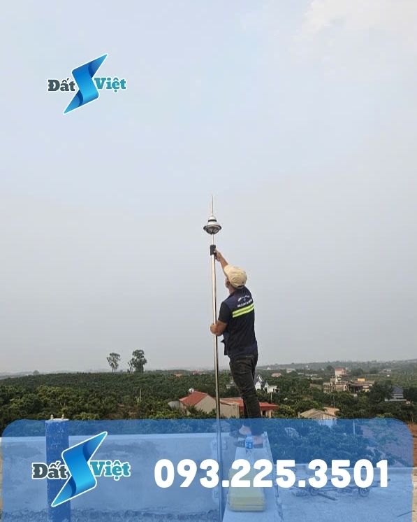 Thi công chống sét nhà mái bằng 2 tầng tại Tam Điệp Ninh Bình
