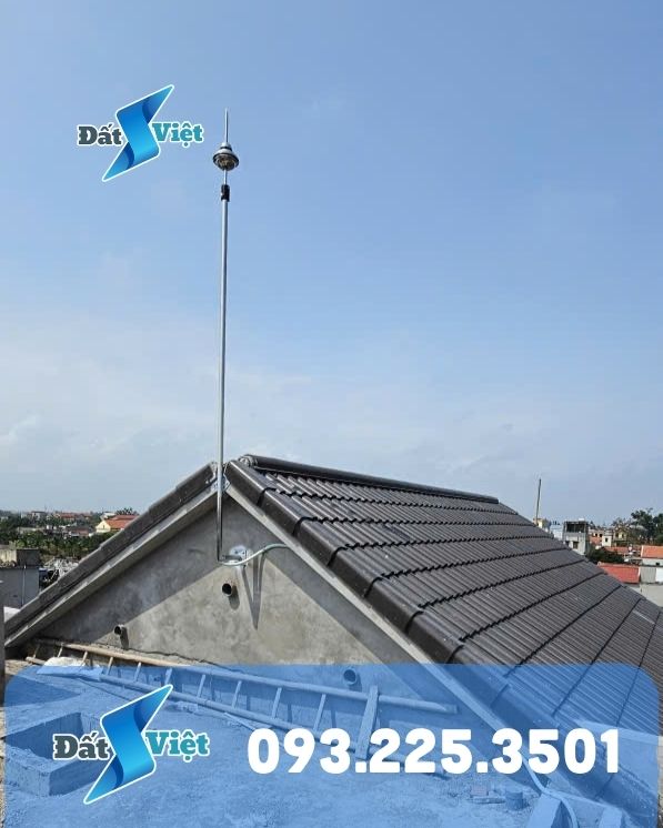 Thi công chống sét nhà 4 tầng mái ngói tại Trung Sơn Ninh Bình