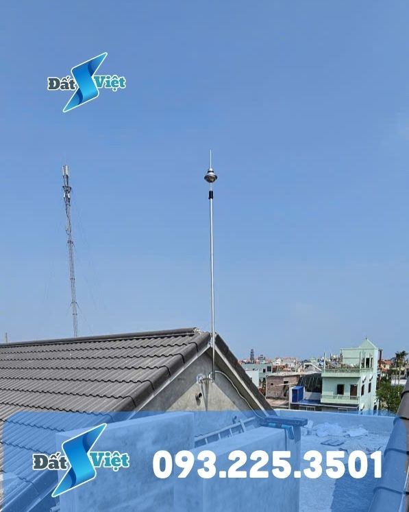 Thi công chống sét nhà 4 tầng mái ngói tại Trung Sơn Ninh Bình