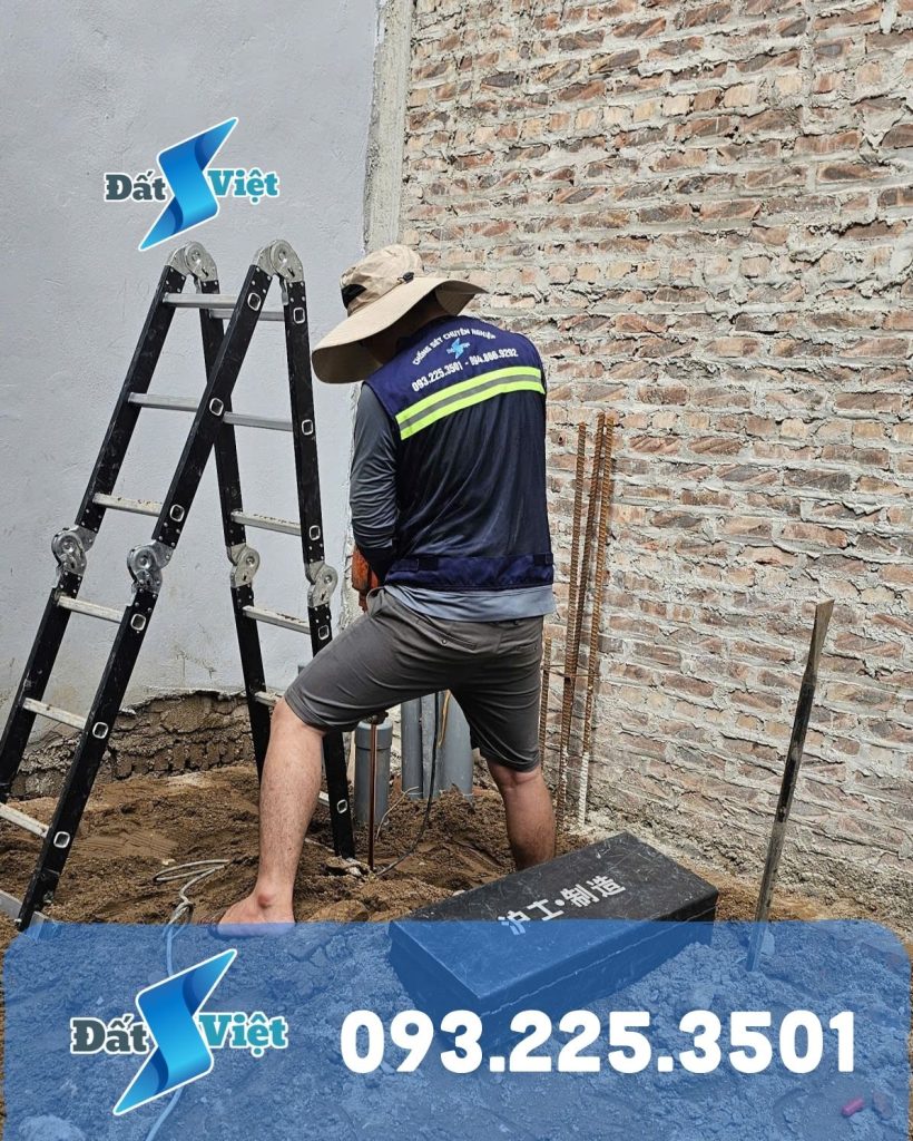 Thi công chống sét nhà 4 tầng mái ngói tại Trung Sơn Ninh Bình