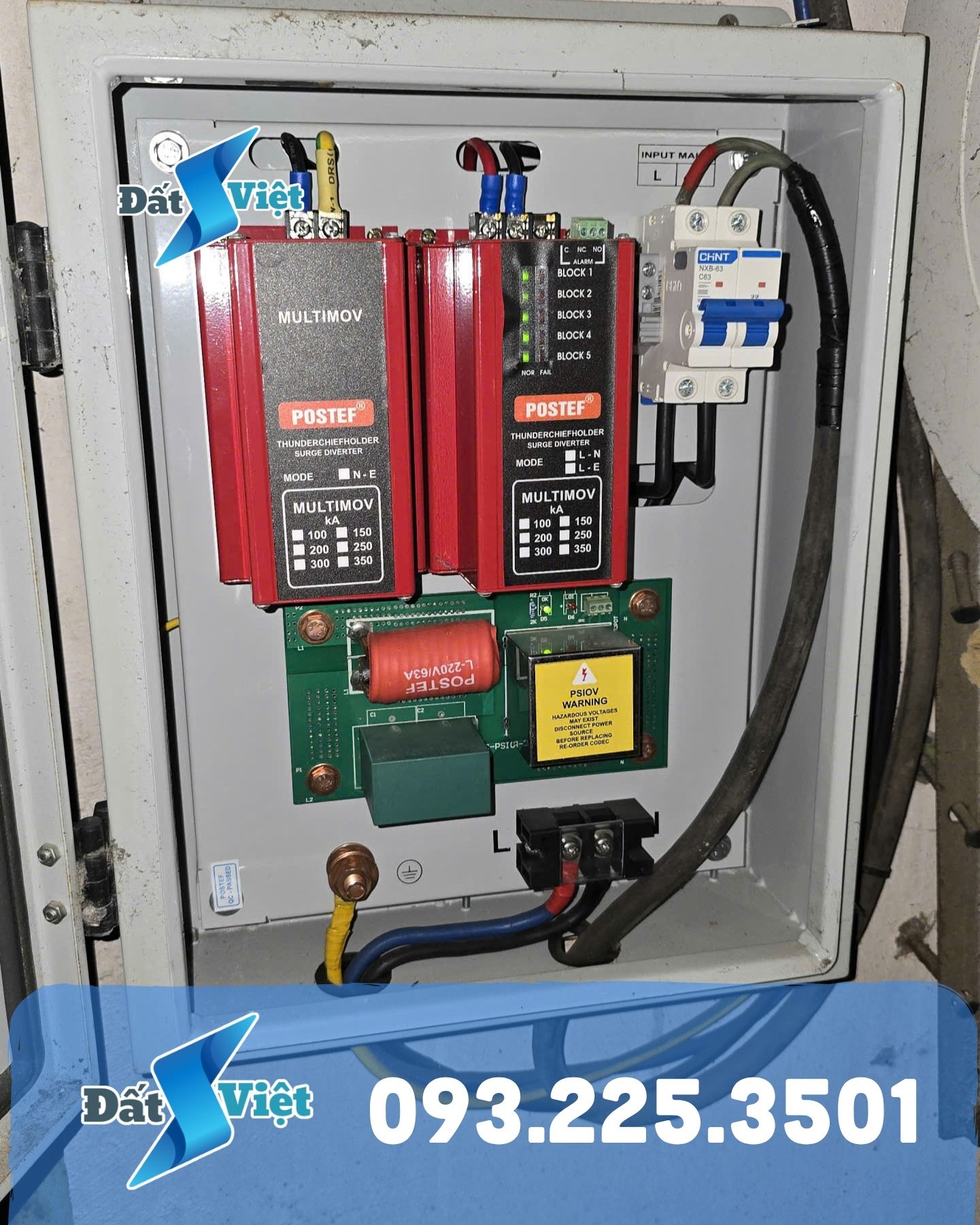 Thiết bị chống sét lan truyền 1 pha chính hãng